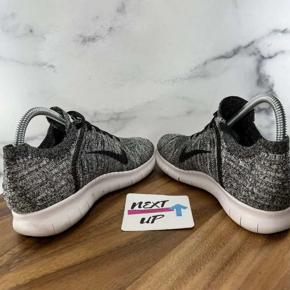 Youth 6 fits Women’s 7.5-Nike Free RN Flyknit Oreo Minimalist Running Shoes